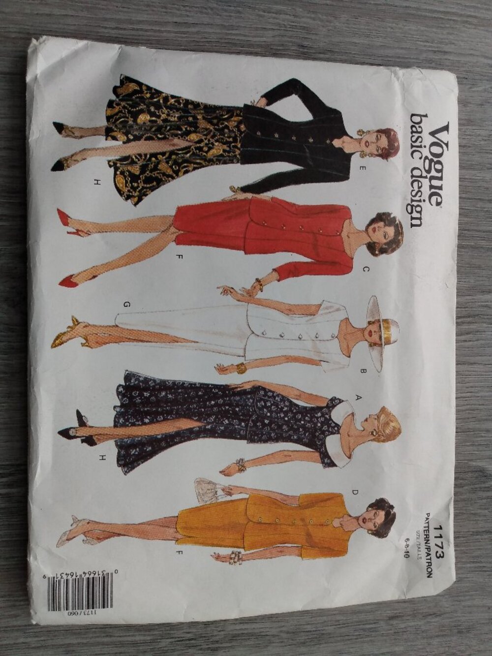 Top & Skirt Sewing Pattern Size 6 8 10 UNCUT Vogue 1173 Vintage 90s Very Easy